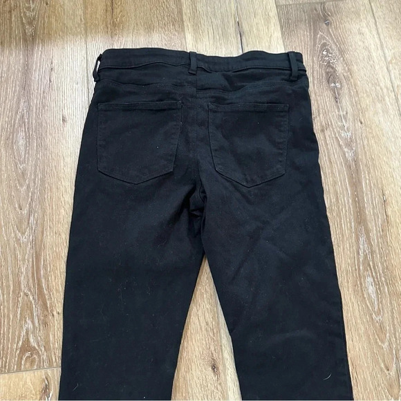 UNIQLO Jeans Women's Straight Skinny Leg Black Denim Size 26x30 GUC - Picture 7 of 8